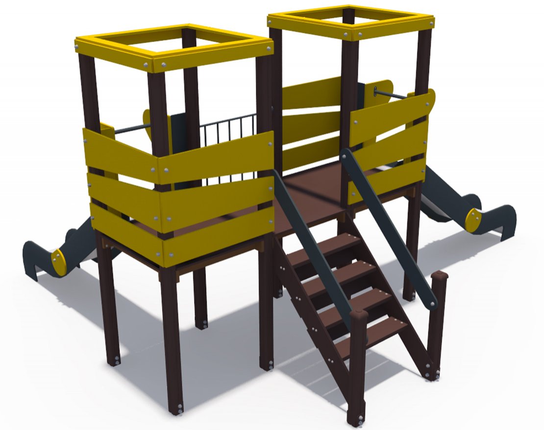 Детский игровой комплекс Геометрия Н-1200 ДИО 09000 - вид 4