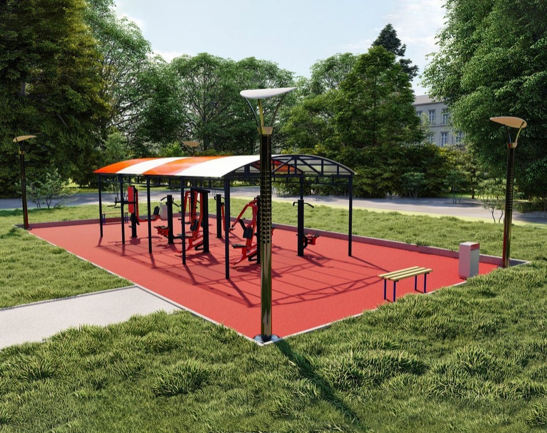 Готовый комплект уличных тренажеров TORUDA №3 (16x8) - вид 3